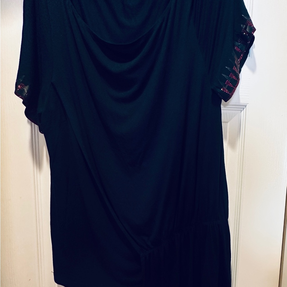 Versace Black Asymmetrical Blouse